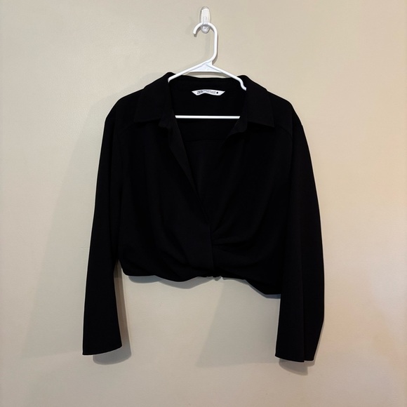 Zara Black Crop Top - Picture 2 of 8
